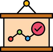 Presentation Line Filled Icon vector