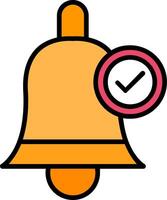 Bell Line Filled Icon vector