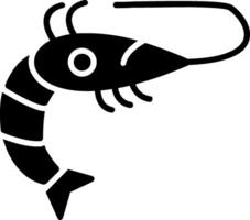 Shrimp Glyph Icon vector