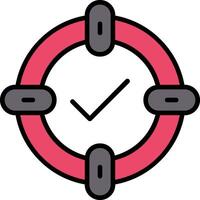 Target Line Filled Icon vector