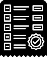 Checklist Glyph Icon vector