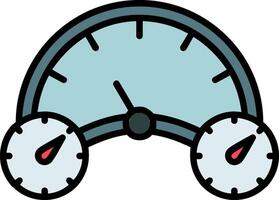 Gauge Line Filled Icon vector