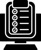 Tasks Glyph Icon vector