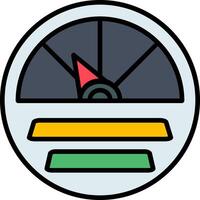 Gauge Line Filled Icon vector