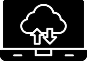 Cloud Computing Glyph Icon vector