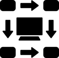 Workflow Glyph Icon vector