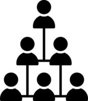 Hierarchical Structure Glyph Icon vector