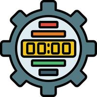 Pressure Gauge Line Filled Icon vector