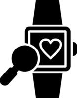 icono de glifo de reloj de pulsera vector