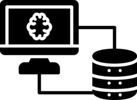 Database Glyph Icon vector