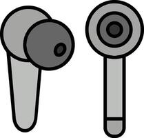 Earbud Line Filled Icon vector