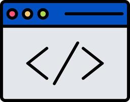 Coding Line Filled Icon vector