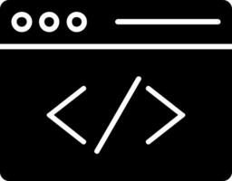Coding Glyph Icon vector