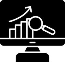 Data Analysis Glyph Icon vector