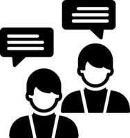 Conversation Glyph Icon vector