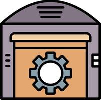 Warehouse Line Filled Icon vector