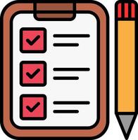 Checklist Line Filled Icon vector