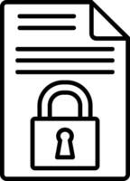 Confidentiality Line Filled Icon vector