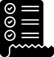 Check List Glyph Icon vector