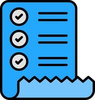 Check List Line Filled Icon vector