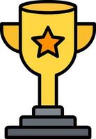 Trophy Line Filled Icon vector