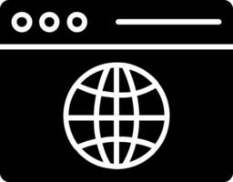 Web Browser Glyph Icon vector