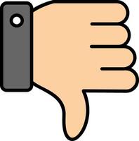 Dislike Line Filled Icon vector