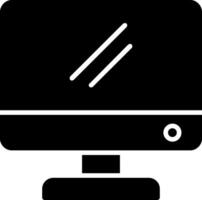 Pc Monitor Glyph Icon vector