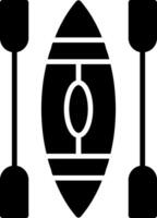 Canoe Glyph Icon vector