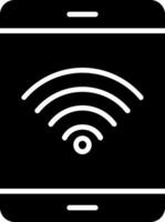 icono de glifo de señal wifi vector