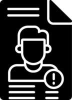 Personal Informsation Glyph Icon vector