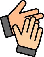 Clapping Line Filled Icon vector