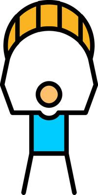 Skydiving Line Filled Icon