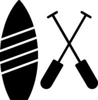 Paddle Board Glyph Icon vector