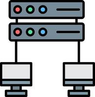 Networking Line Filled Icon vector