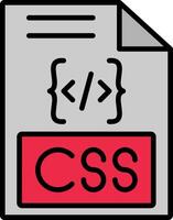 Css Line Filled Icon vector