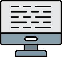 Computer Line Filled Icon vector