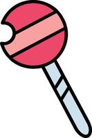 Lollipop Line Filled Icon vector