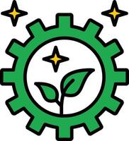 Green Technology Line Filled Icon vector