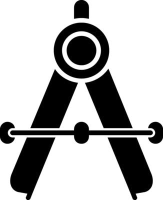 Compass Glyph Icon