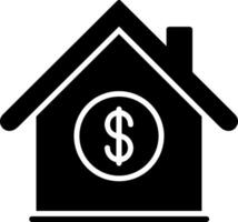 Mortgage Loan Glyph Icon vector