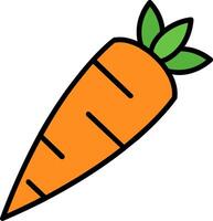 Carrot Line Filled Icon vector