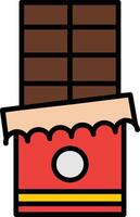 Chocolate Line Filled Icon vector