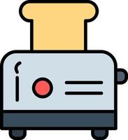 Toaster Line Filled Icon vector