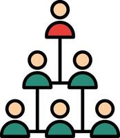 Hierarchical Structure Line Filled Icon vector
