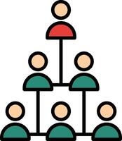 Hierarchical Structure Line Filled Icon vector