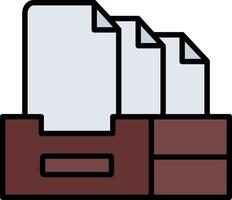 Files Line Filled Icon vector