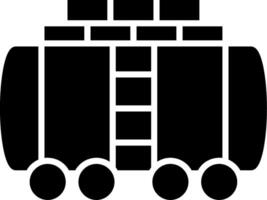 Train Cargo Glyph Icon vector