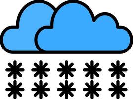 Snow Line Filled Icon vector