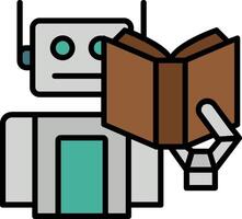 Robot Line Filled Icon vector